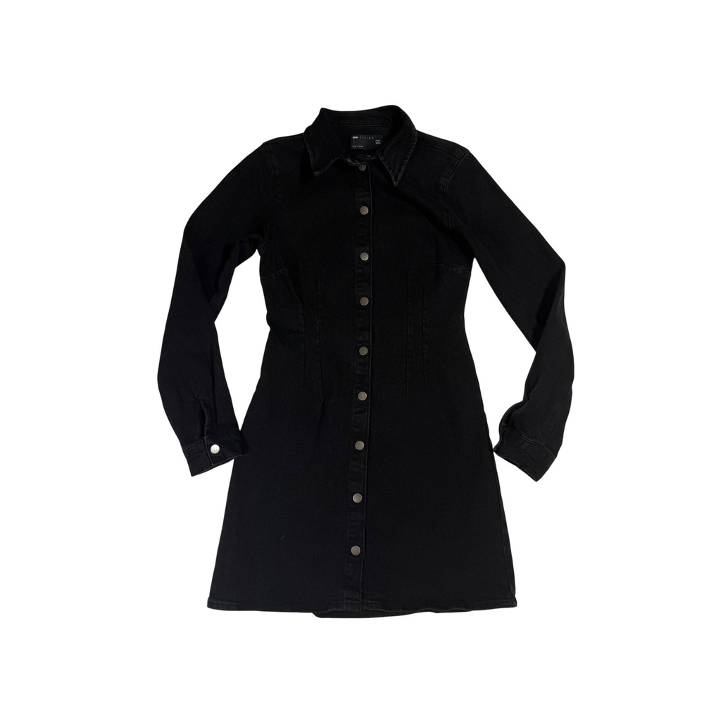 ASOS Whimsygoth Black Denim Dress Size 4